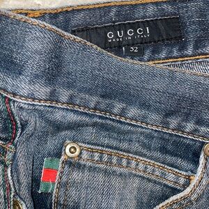 Gucci Dark Blue Denim Pants